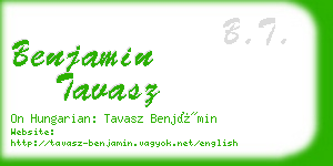 benjamin tavasz business card